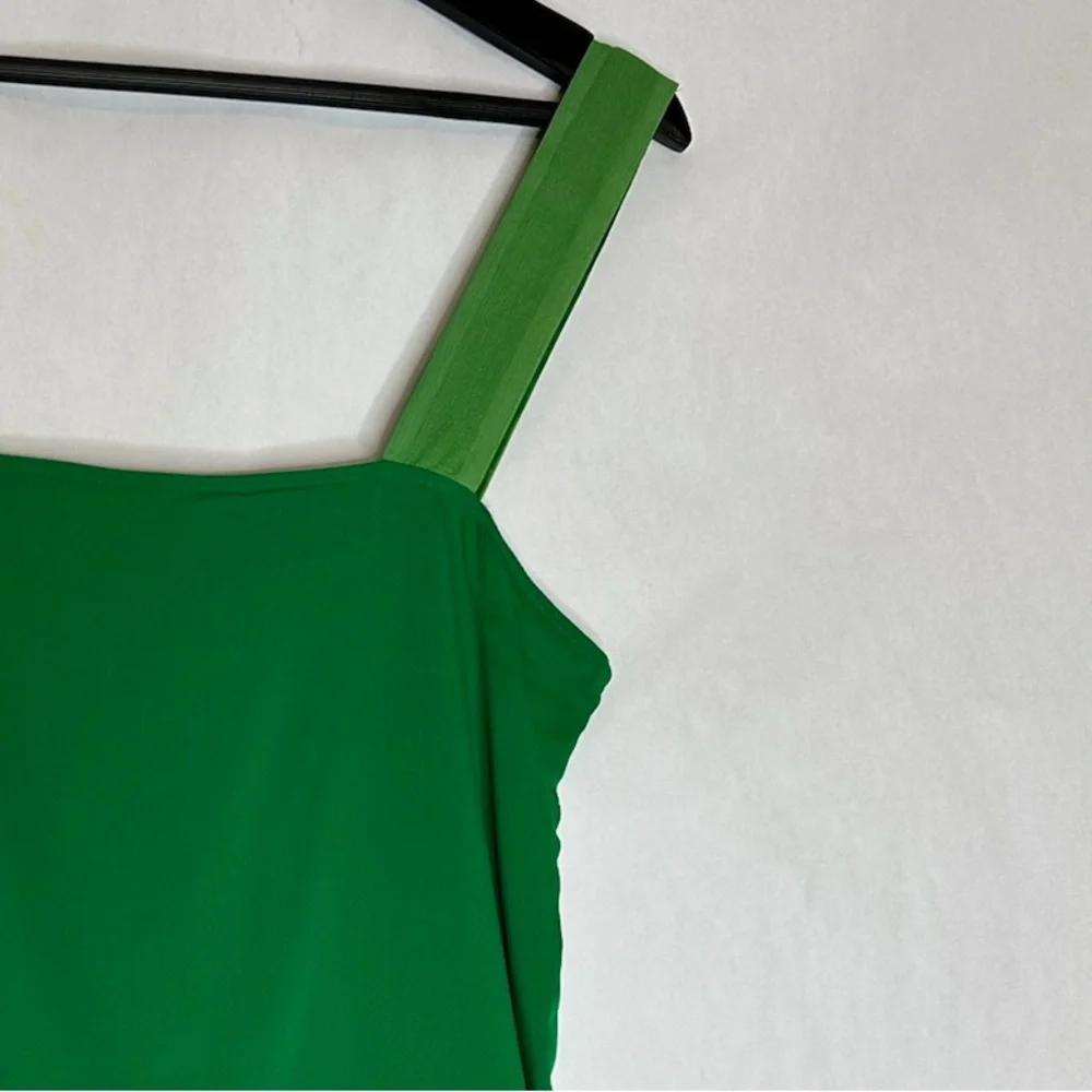 Alice + Olivia Green Tank Silk Mini Dress / Top Size Medium | Vintage Y2K - Picture 11 of 12